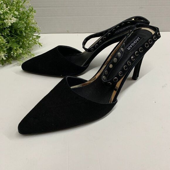 Jaggar Opulent Pointed Toe Studded Pumps Mules - Picture 3 of 12